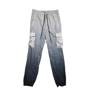 Reason Clothing Mens Ombre Cargo Joggers Grey Black Gradient RUC-004 Size M